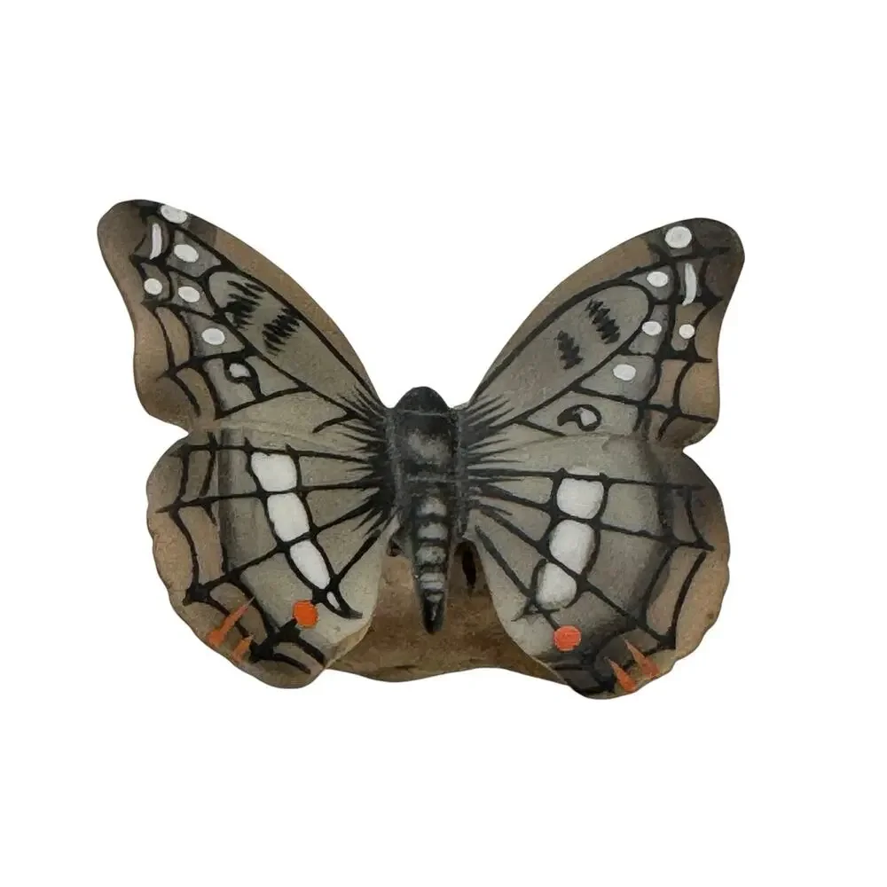 Enesco Maruri Masterpiece Butterfly On A Log Figurine Bone China 1979